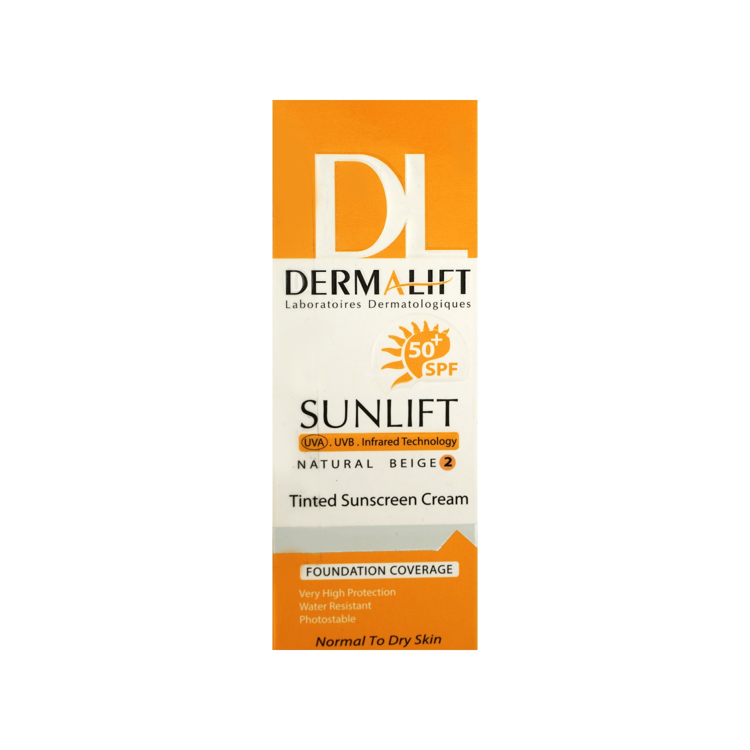 2397 کرم ضد آفتاب SPF50 درمالیفت رنگ بژ طبیعی مناسب پوست معمولی تا خشک - تصویر 1