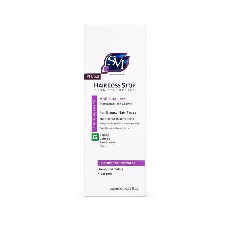2471 شامپو ضد ریزش اس وی آی مدل Hair Loss Stop مناسب موی چرب 200 میلی لیتر - تصویر 1
