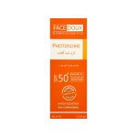 کرم ضد آفتاب SPF50 فیس دوکس مدل Photosome بدون رنگ مناسب پوست چرب