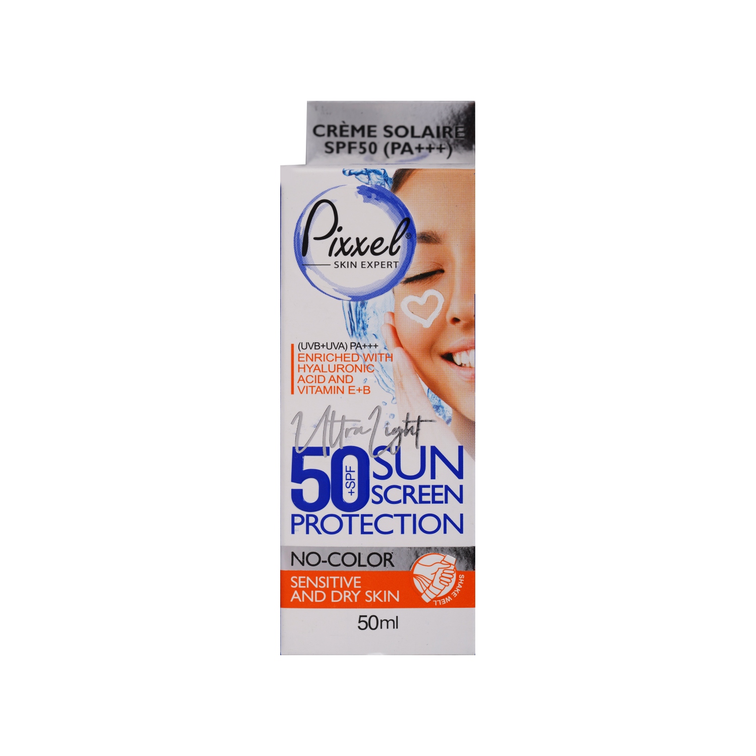 3086 کرم ضد آفتاب SPF50 پیکسل بدون رنگ مناسب پوست خشک و حساس - تصویر 1