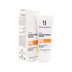 کرم ضد آفتاب SPF50 بیزانس رنگ بژ طلایی مناسب پوست حساس و خشک - تصویر 4