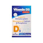 کپسول ژلاتینی ویتامین D3 او پی دی فارما 2000 واحد