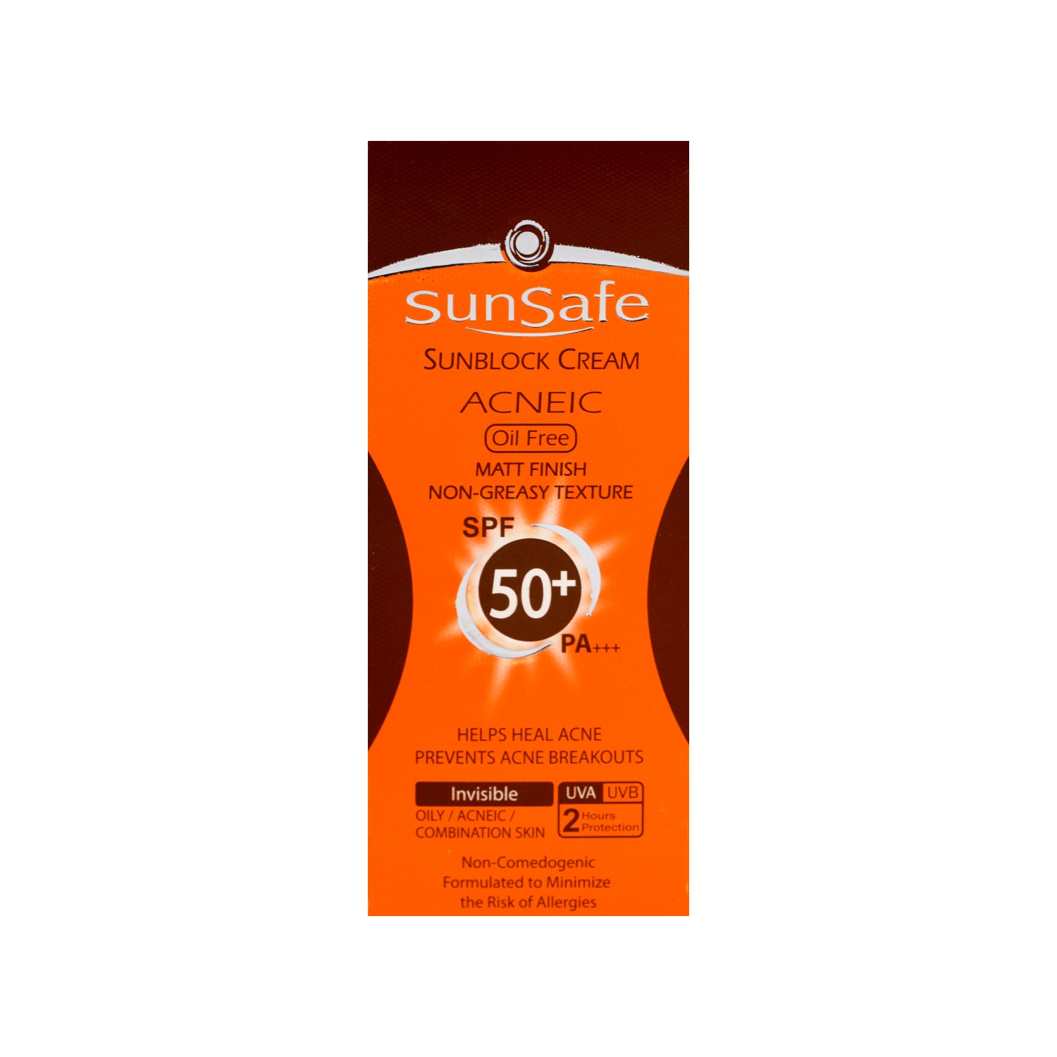 4168 کرم ضد آفتاب SPF50 ضد جوش سان سیف بدون رنگ مناسب پوست چرب و مختلط - تصویر 1